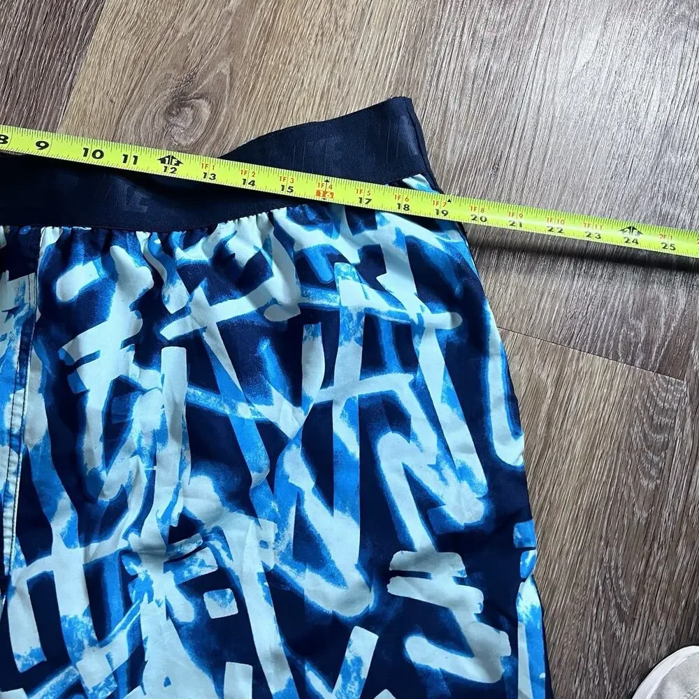 Nike Volley Board Shorts Graffiti Pattern Swim Trunks Mens Size XXL Lined 2XL